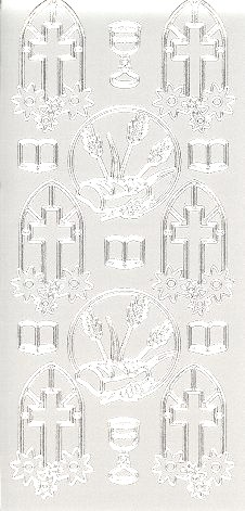Konturensticker weiss, Kommunion Motive divers ( I )